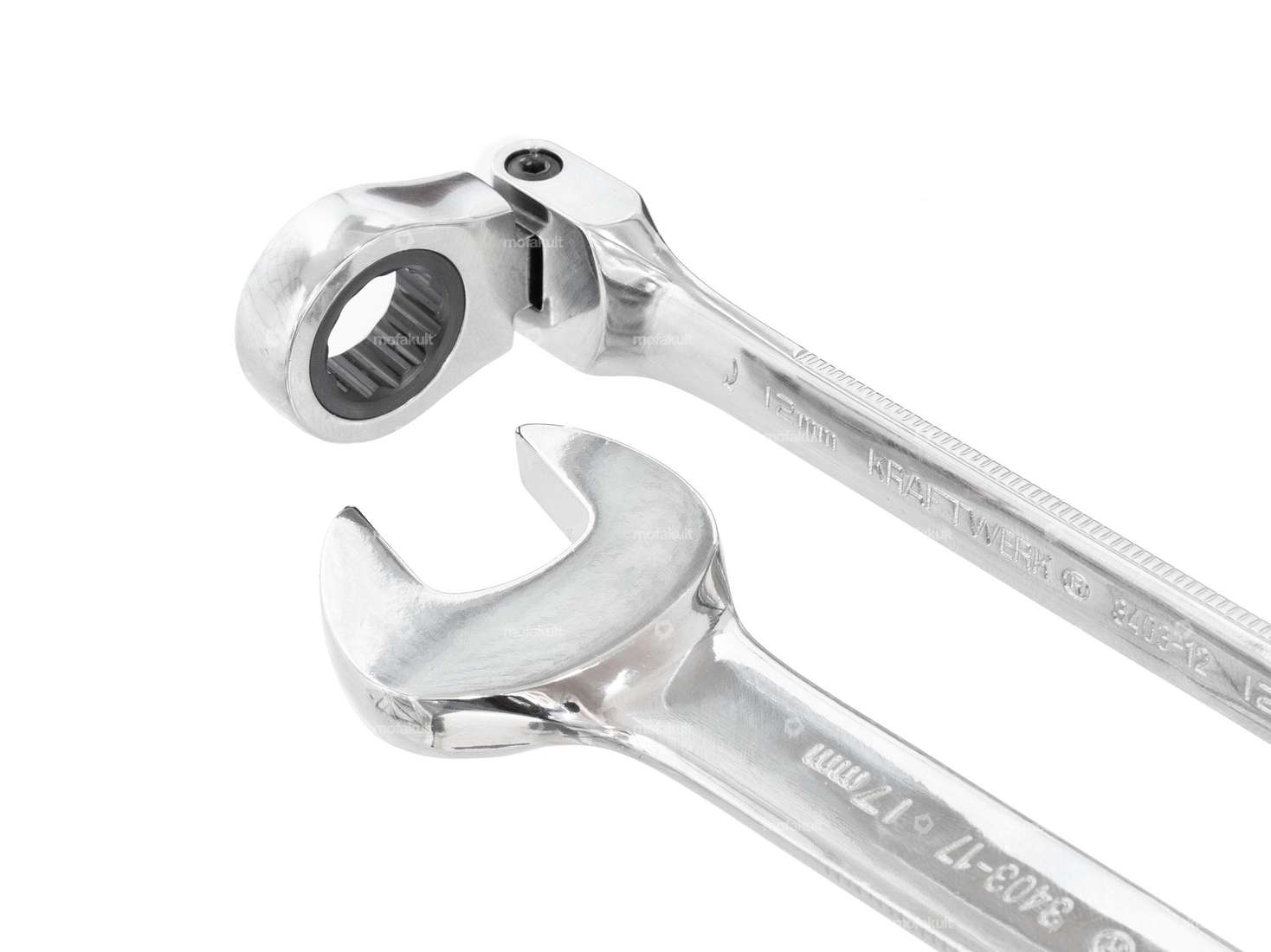 Kraftwerk Jeu de clés mixtes à cliquet flexibles 12 pcs : Carousel Image 2