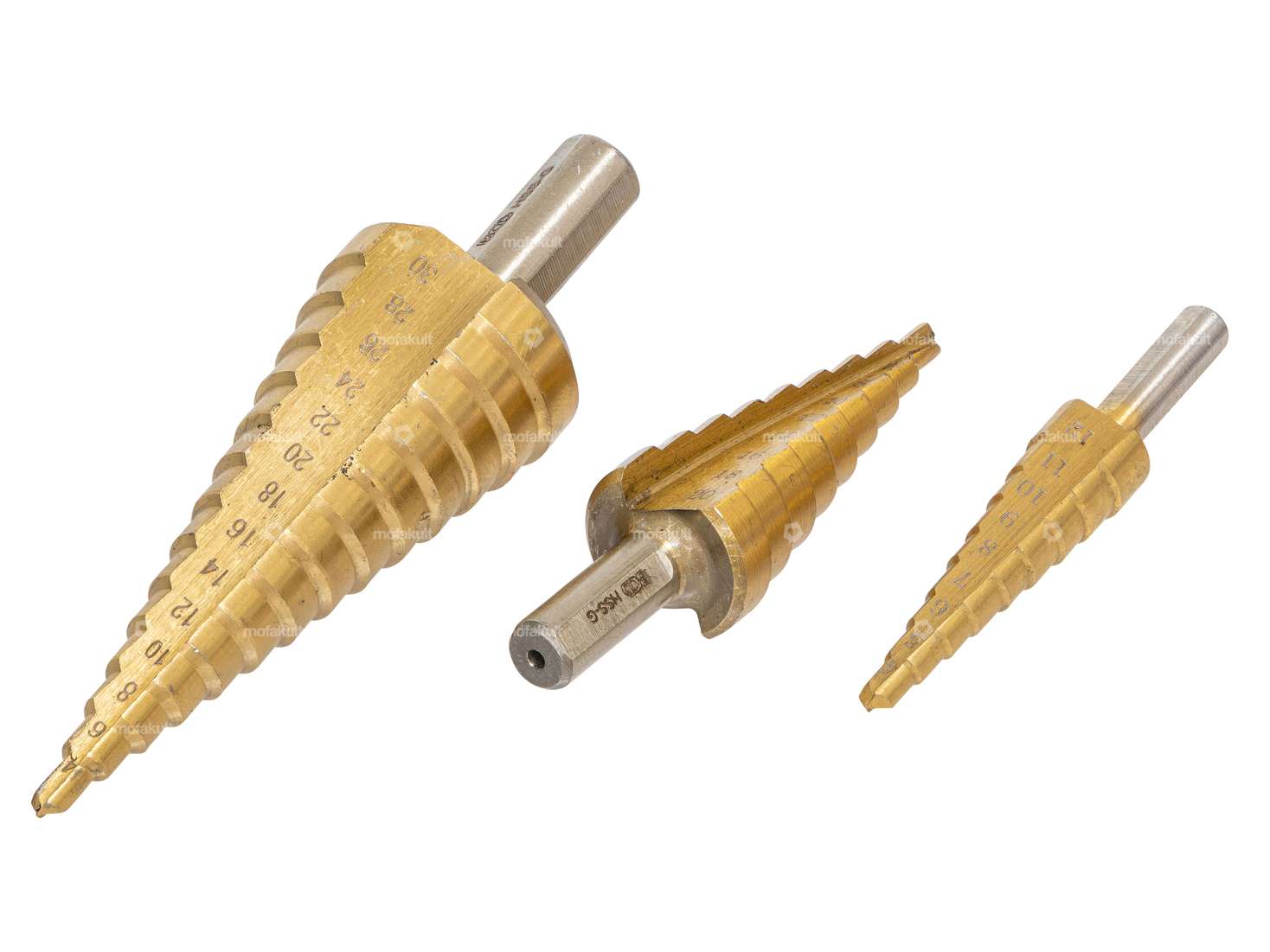 BGS step drill Ø 4 - 30 mm HSS titanium-coated 3 pcs. Carousel Image 2