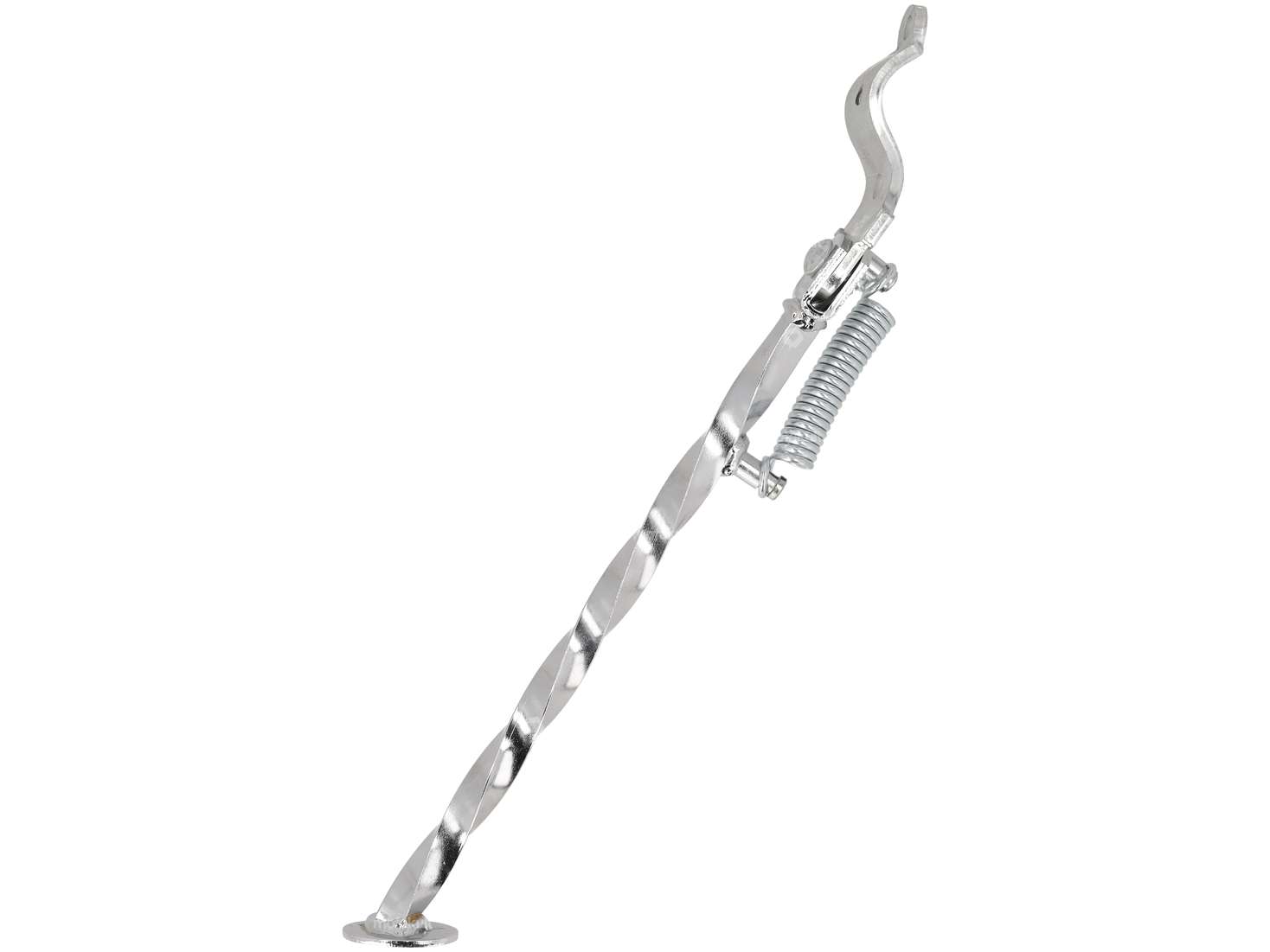 Béquille latérale tournée à gauche fixation ronde 31 cm chrome Carousel Image 3