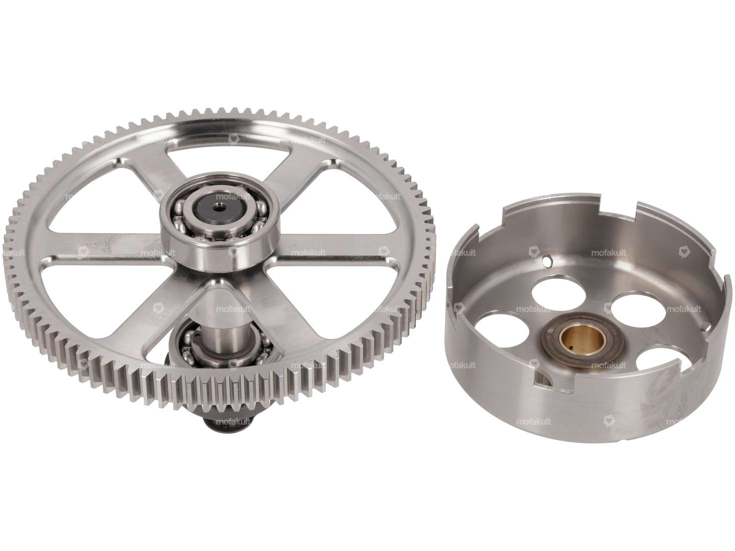 ASP clutch basket & spur gear set 19:94 teeth CNC | Puch E50 Carousel Image 2