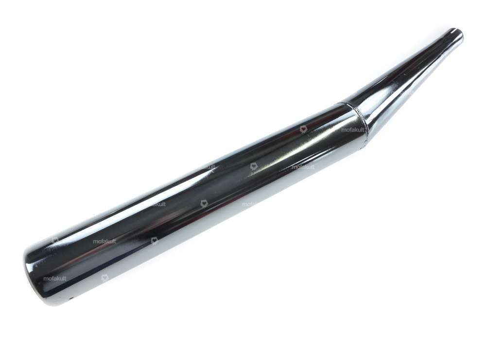 Endtopf Zigarre Ø 26 / 60 mm gekrümmt Chrom Carousel Image 1