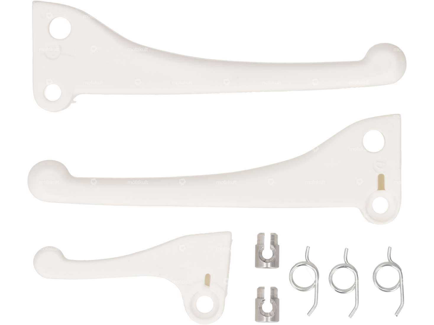 Domino brake lever / decorative lever set plastic white | Piaggio Ciao PX, SI, Bravo 2 / Garelli Carousel Image 1