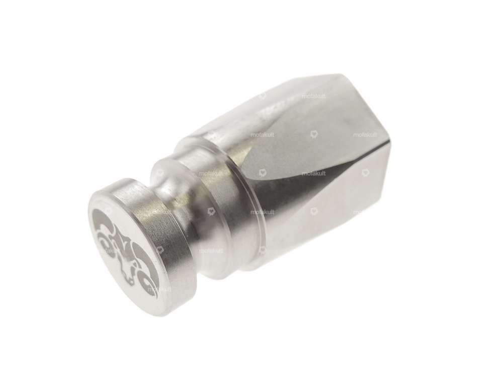 66HEROES Mounting pin M11x1 Wheel axle License plate holder side Inox Carousel Image 1