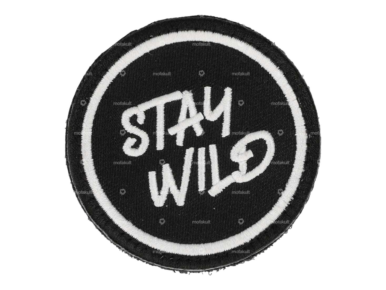 mk-Merch Klett-Patch «stay wild» rund Carousel Image 1