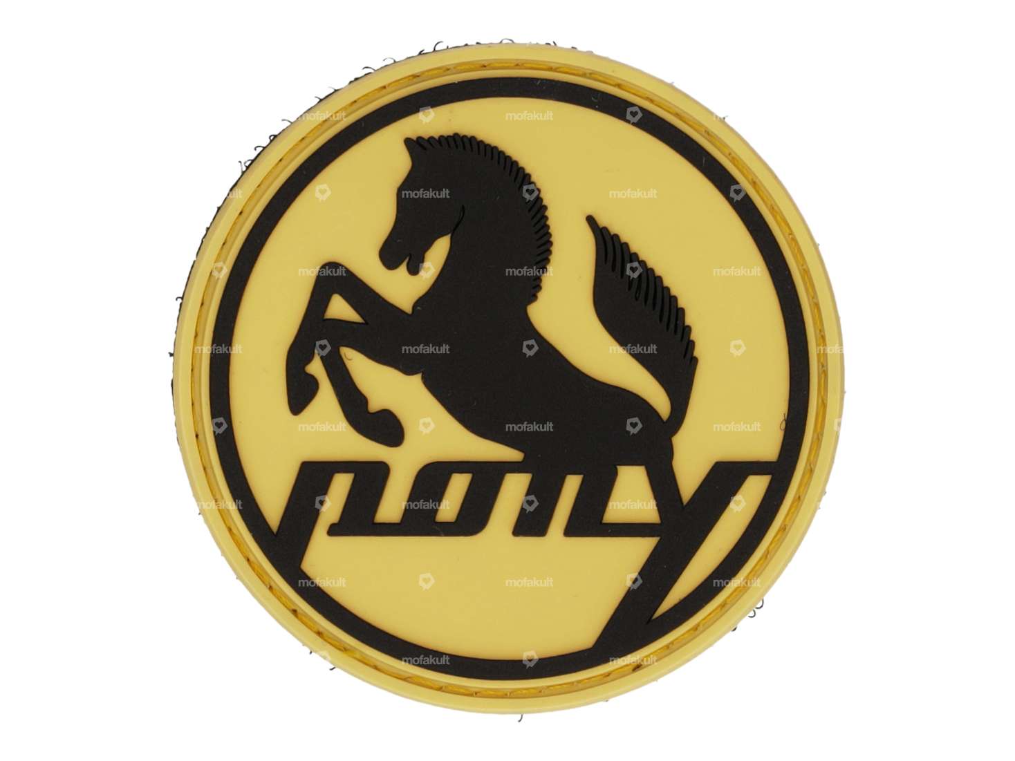 mk-Merch Klett-Patch «Pony» Gummi rund Carousel Image 1