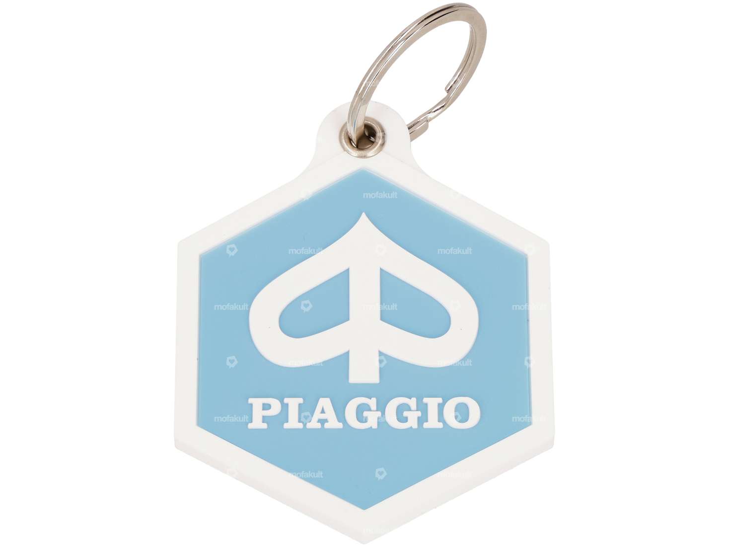 mk-Merch Porte-clés "PIAGGIO" caoutchouc hexagonal Carousel Image 1