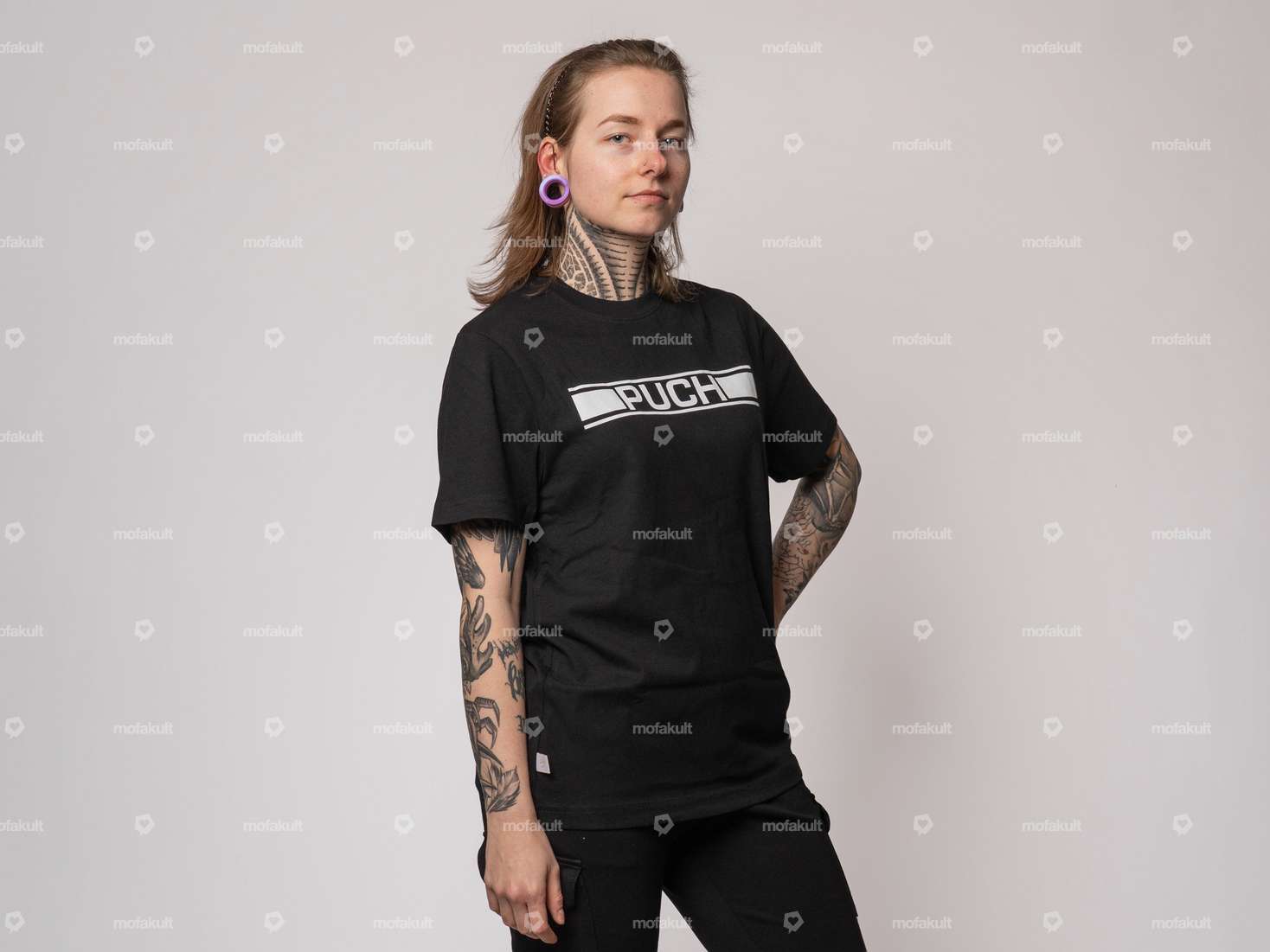 mk-Merch T-Shirt «PUCH» schwarz Carousel Image 2