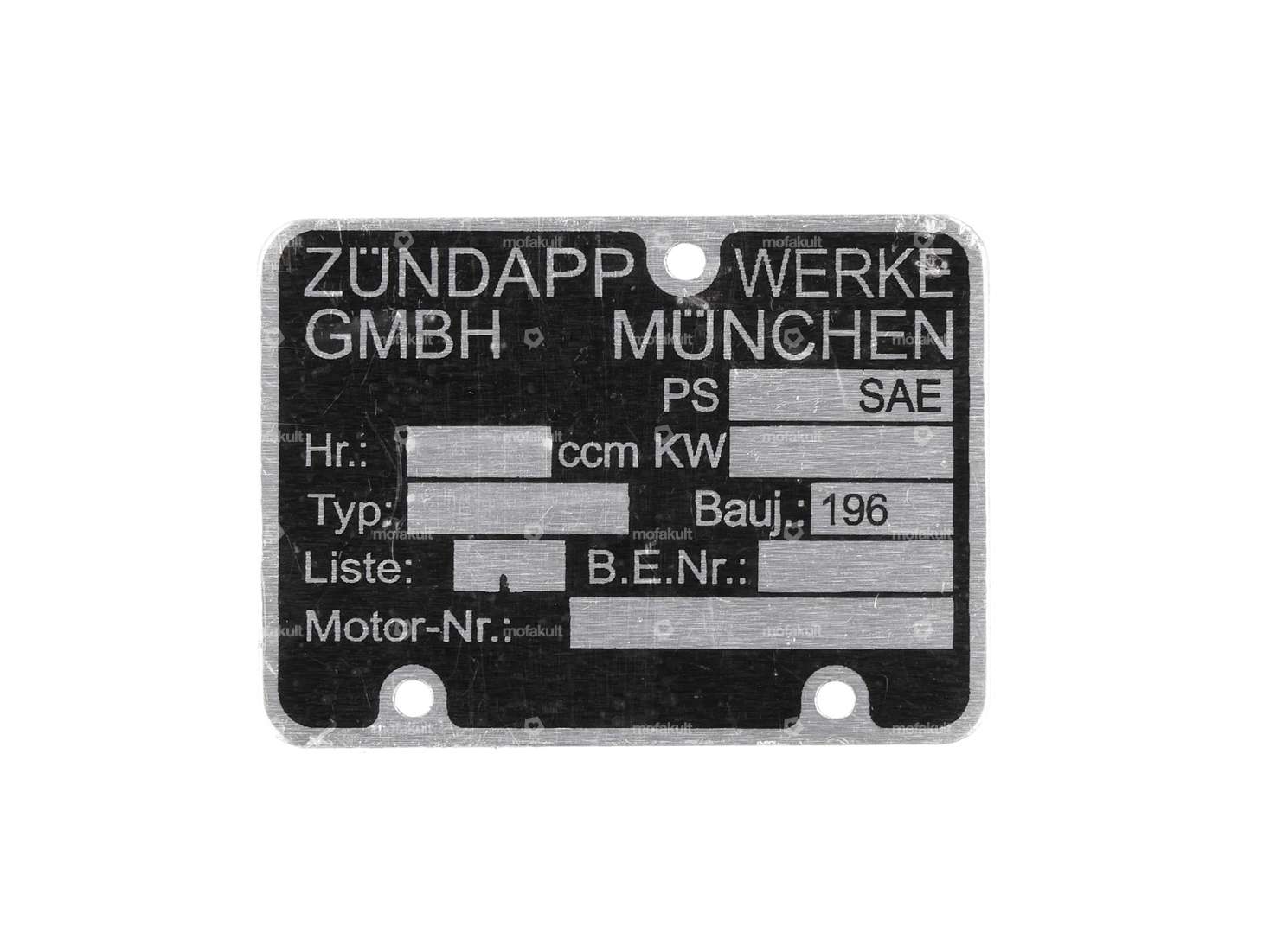 Motorenschild 60er-Jahre | Zündapp Carousel Image 1