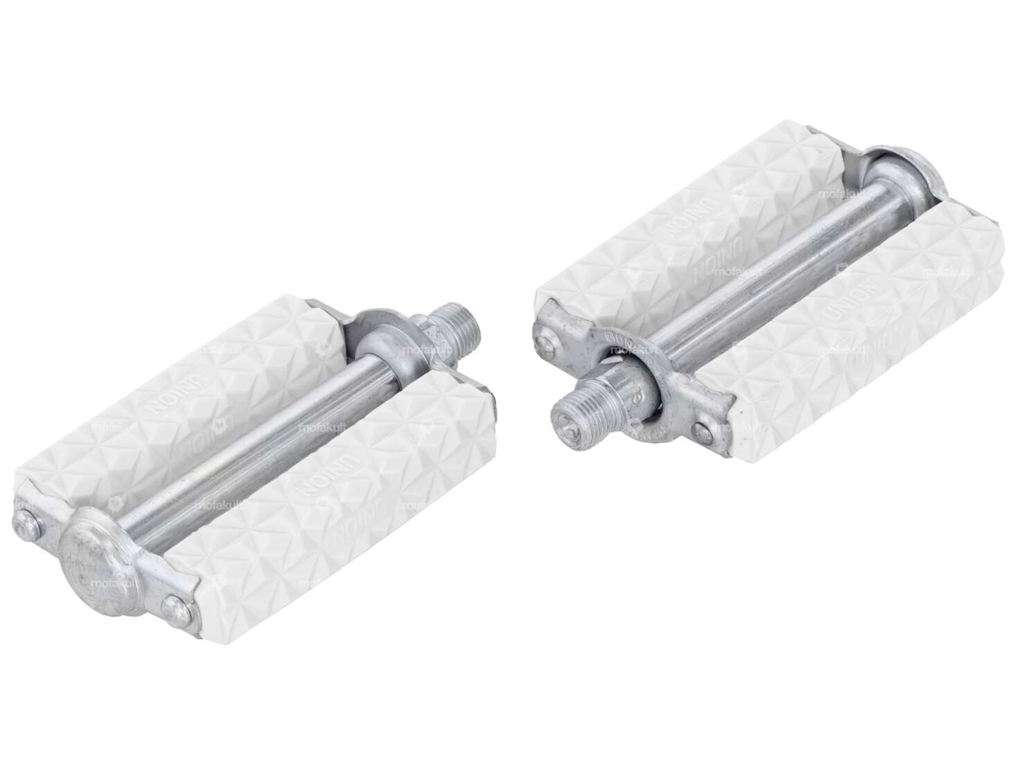 Union pedals M14 x 1.25 white | Solex, Motobecane, Peugeot Carousel Image 1