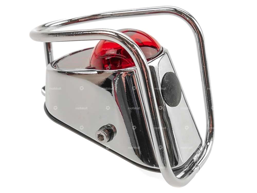 LED retro oval rear light with bracket (battery) Carousel Image 3