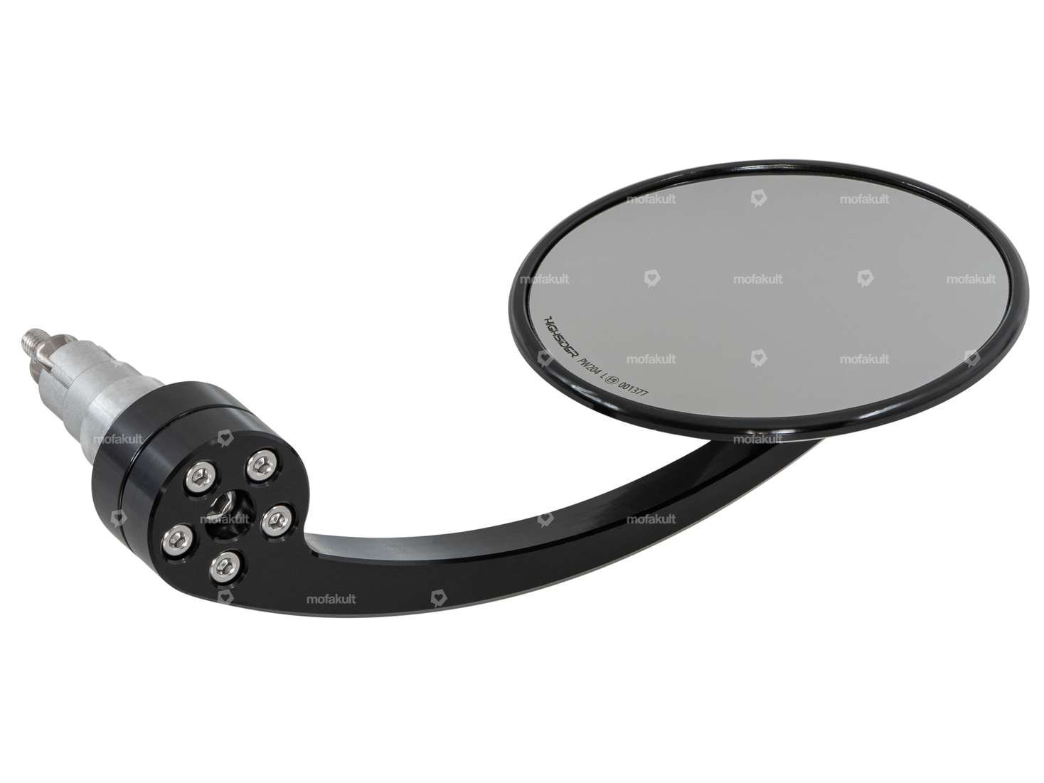 HIGHSIDER Spiegel CNC rund Steckvariante schwarz Carousel Image 3