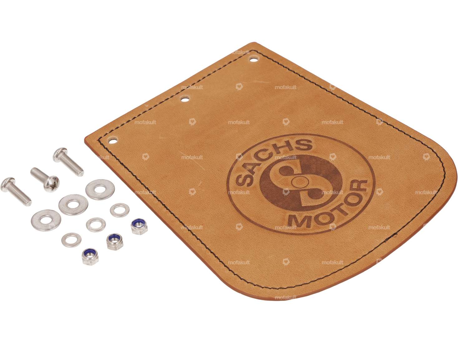 66HEROES Splash guard "Puch" wide leather Carousel Image 2