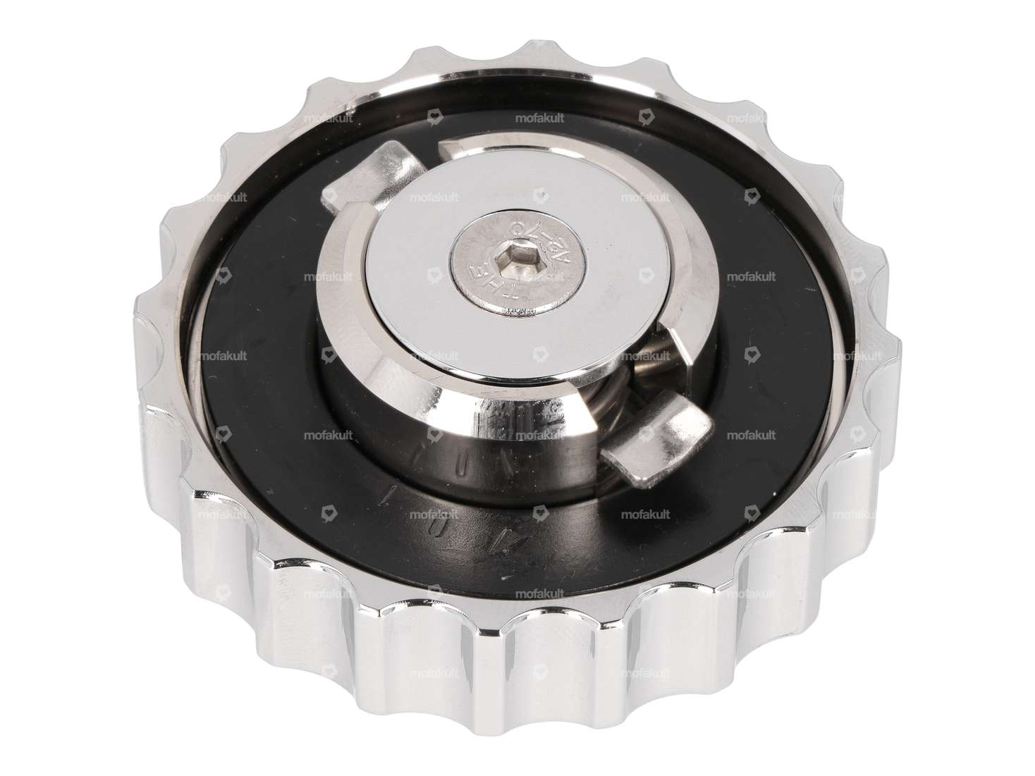 66HEROES Bouchon de réservoir "Sachs" baïonnette 30 mm chrome Carousel Image 2