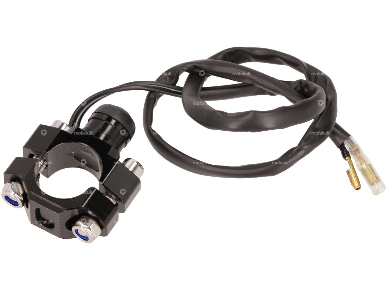 Bouton-poussoir pour montage sur guidon (22 mm) noir Carousel Image 2