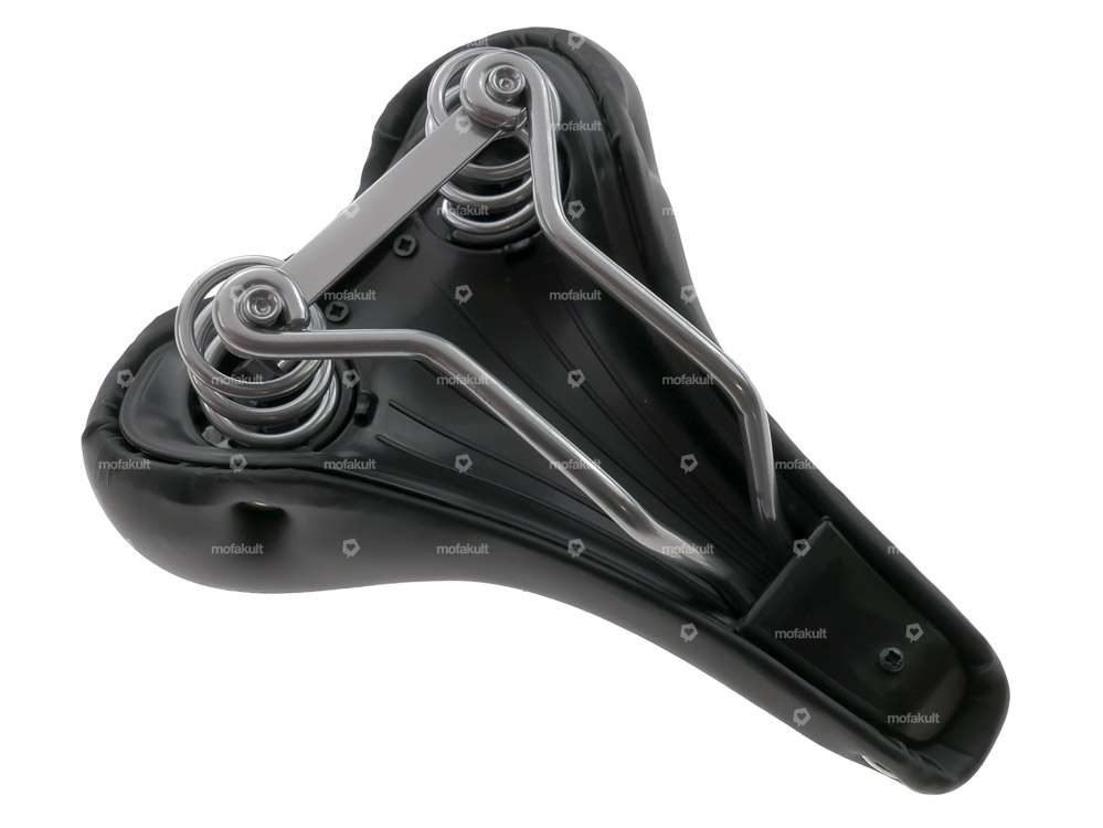 Selle Comfort à ressorts en tonneau, noire Carousel Image 4