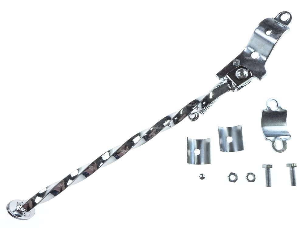 Béquille latérale tournée à gauche, fixation ronde 33 cm Carousel Image 1