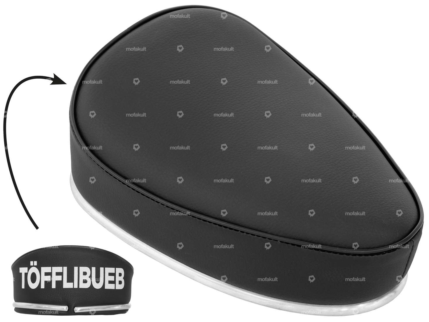 Banc "Töfflibueb" inscription noire Carousel Image 1