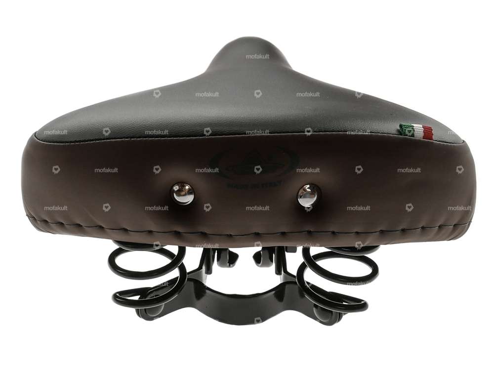 Selle Comfort à ressorts en tonneau noir / marron Carousel Image 5