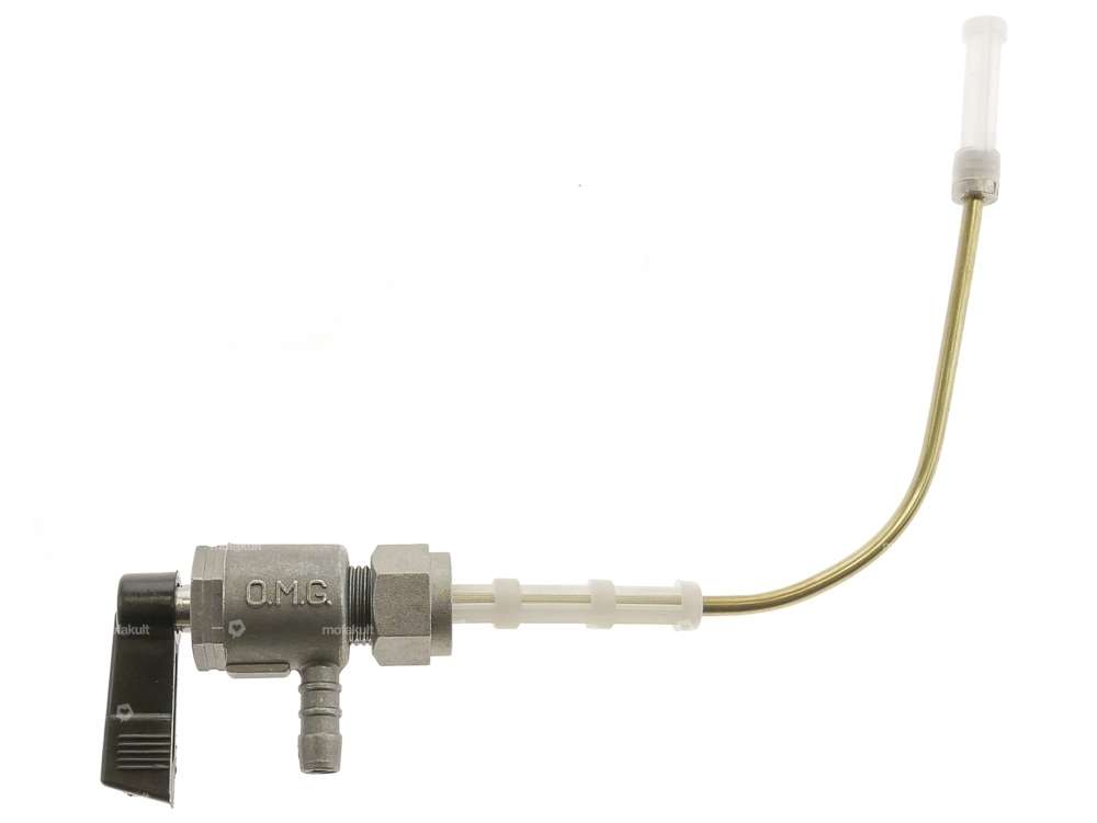 Robinet d'essence OMG horizontal M12x1 (avec écrou) sortant par le bas | Piaggio Ciao Carousel Image 1
