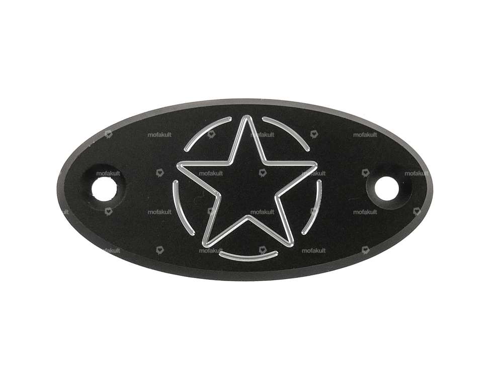 66HEROES Deckel Star CNC Alu schwarz eloxiert | Sachs 50/2, 50/3, 50/4 Carousel Image 1