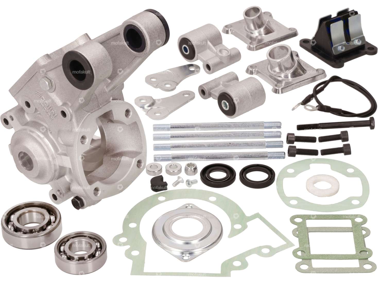 Polini carter moteur 4 clapets membrane | Peugeot 103, 104, 105, GL 10 Carousel Image 1