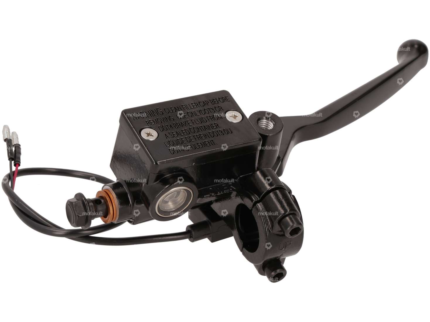 Levier de frein à disque droit avec réservoir d'huile noir Carousel Image 2