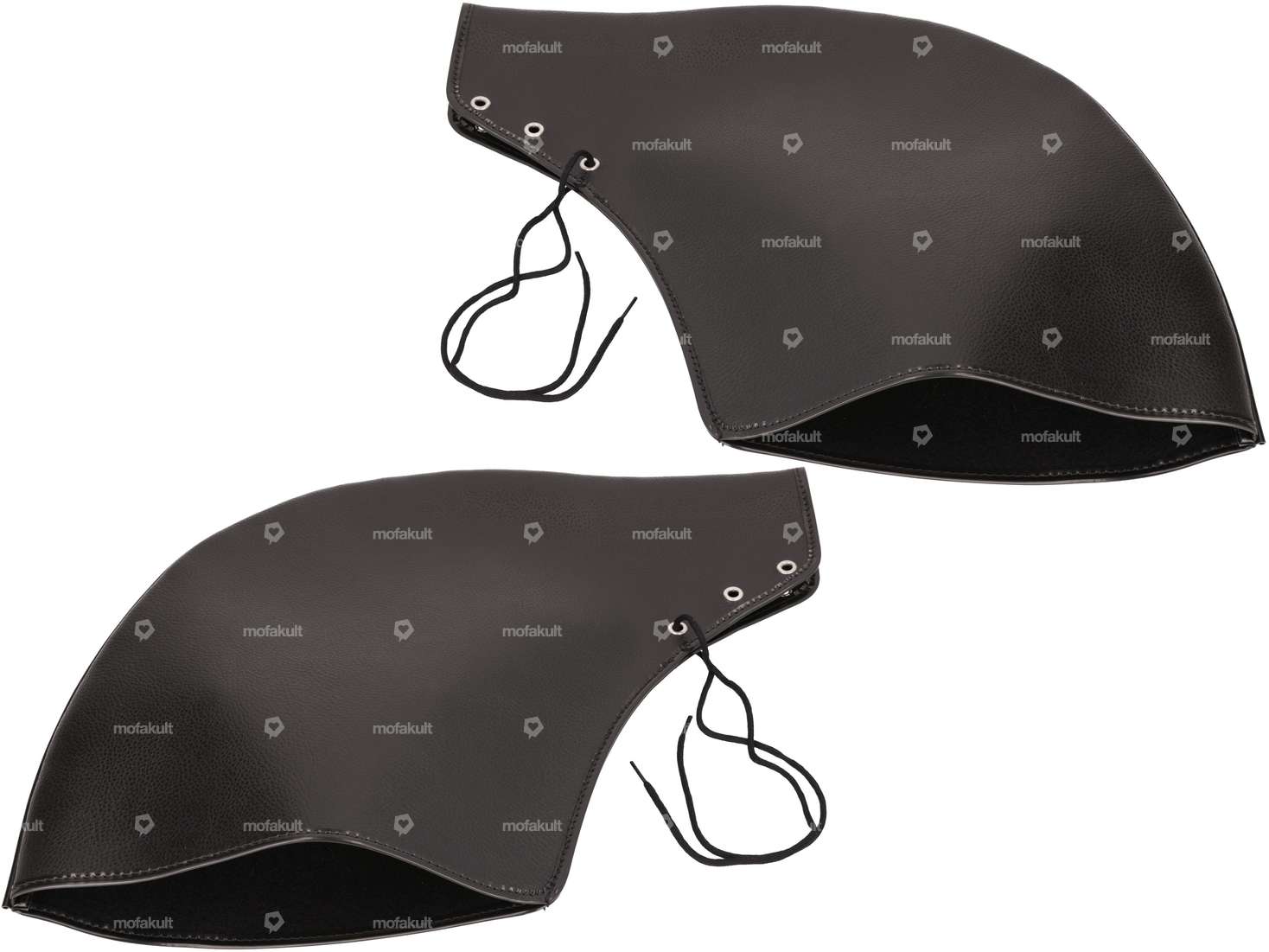 Protège-mains guidon similicuir noir Carousel Image 1