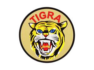Autocollant « TIGRA » avec blason, Ø 44 mm | Tigra Pionier Autocollant « TIGRA » avec blason, Ø 44 mm | Tigra Pionier