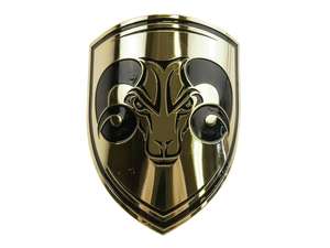 66HEROES steering head shield bent gold 66HEROES steering head shield bent gold