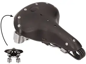 66HEROES Selle "Luxe" noire en cuir à ressorts 66HEROES Selle "Luxe" noire en cuir à ressorts