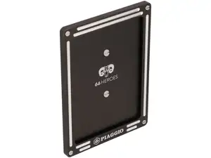 66HEROES Cadre de numérotation Custom "Piaggio" noir (version CH) 66HEROES Cadre de numérotation Custom "Piaggio" noir (version CH)