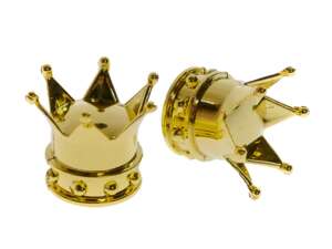 Bouchons de valve couronne or Bouchons de valve couronne or