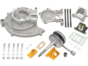 Pinasco 42 mm housing "Slave" double intake 43 mm stroke | Piaggio Ciao, SI Pinasco 42 mm housing "Slave" double intake 43 mm stroke | Piaggio Ciao, SI