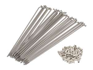 WWS 17" Jeu de rayons avec écrous (2.6 x 189 mm) Inox WWS 17" Jeu de rayons avec écrous (2.6 x 189 mm) Inox