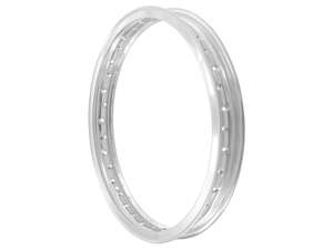 Anneau de jante 1.60 x 17" (55 mm) alu argent anodisé grands trous de tétons Anneau de jante 1.60 x 17" (55 mm) alu argent anodisé grands trous de tétons