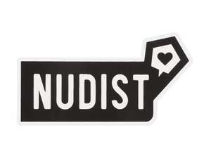 mk-Merch Autocollant "NUDIST" 25 x 100 mm mk-Merch Autocollant "NUDIST" 25 x 100 mm