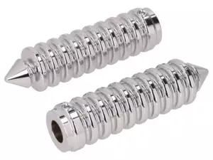 66HEROES Repose-pieds rainuré pointu chrome 66HEROES Repose-pieds rainuré pointu chrome