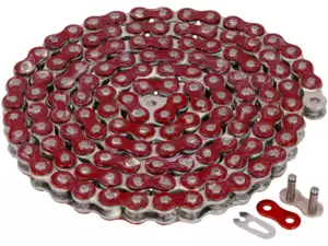 Chaîne d'entraînement CYC rouge métallique 415H (renforcée) 128L Chaîne d'entraînement CYC rouge métallique 415H (renforcée) 128L