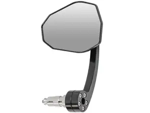 Rétroviseur HIGHSIDER CNC "Evo" carré, version enfichable, noir Rétroviseur HIGHSIDER CNC "Evo" carré, version enfichable, noir