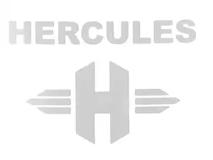 Autocollant "Hercules" tige de selle blanc Autocollant "Hercules" tige de selle blanc