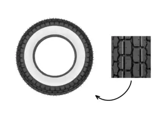 Mitas 3.50 x 8" tires B13 Allround whitewall (Scooter) Mitas 3.50 x 8" tires B13 Allround whitewall (Scooter)