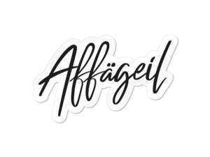 mk-Merch Aufkleber «Affägeil» 70 x 43 mm mk-Merch Aufkleber «Affägeil» 70 x 43 mm