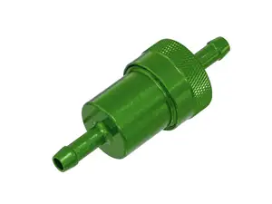 GPO fuel filter connection 6 mm aluminum green (removable) GPO fuel filter connection 6 mm aluminum green (removable)