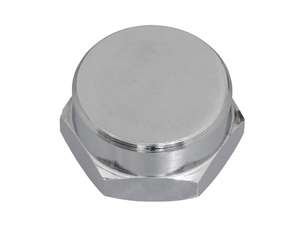 Fork steerer nut M26x1 closed small fork plate chrome Fork steerer nut M26x1 closed small fork plate chrome
