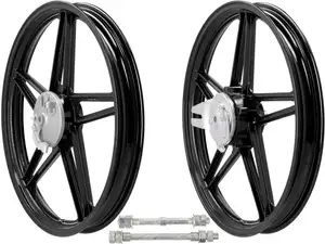 Jeu de jantes 17" en fonte noire (5 branches) | Peugeot 103 Jeu de jantes 17" en fonte noire (5 branches) | Peugeot 103