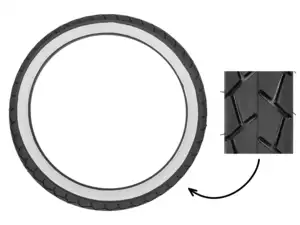Mitas 2.50 x 17" Reifen MC11 Semi-Slick Weisswand Mitas 2.50 x 17" Reifen MC11 Semi-Slick Weisswand