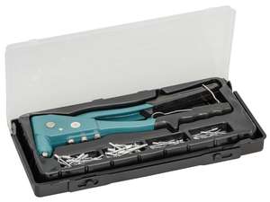 BGS Pince à riveter & kit de rivets pop 65 pcs. BGS Pince à riveter & kit de rivets pop 65 pcs.