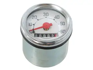 Tachymètre 60 km/h Ø 48 mm réplique Veglia sans arceau | Piaggio Ciao, SI, Bravo, Boxer Tachymètre 60 km/h Ø 48 mm réplique Veglia sans arceau | Piaggio Ciao, SI, Bravo, Boxer