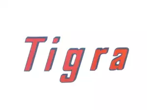 Autocollant « Tigra » en italique 66 x 29 mm | Tigra Autocollant « Tigra » en italique 66 x 29 mm | Tigra