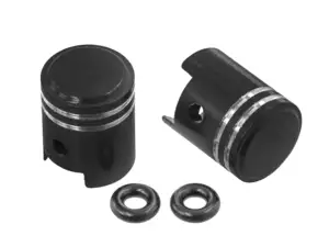 GPO Capuchons de valve piston noir GPO Capuchons de valve piston noir